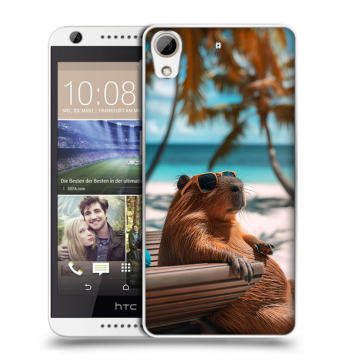 Силиконовый чехол на HTC Desire 626 с принтом Капибара