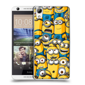 Силиконовый чехол на HTC Desire 626 с принтом Миньоны