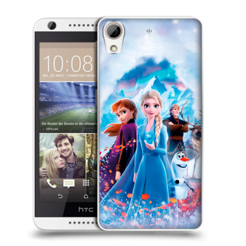 Силиконовый чехол на HTC Desire 626 с принтом Холодное сердце Frozen