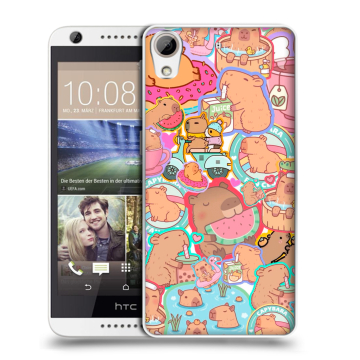 Силиконовый чехол на HTC Desire 626 с принтом капибары