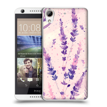 Силиконовый чехол на HTC Desire 626 с принтом цветы лаванда