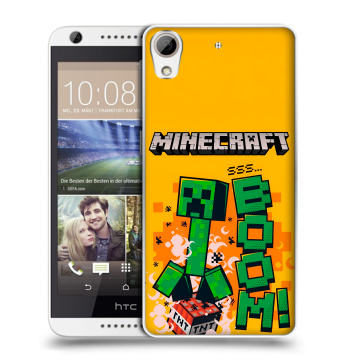 Силиконовый чехол на HTC Desire 626 с принтом Майнкрафт Minecraft