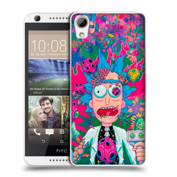 Силиконовый чехол на HTC Desire 626 с принтом Рик и Морти Rick Morty
