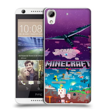 Силиконовый чехол на HTC Desire 626 с принтом Майнкрафт Minecraft
