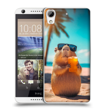 Силиконовый чехол на HTC Desire 626 с принтом Капибара