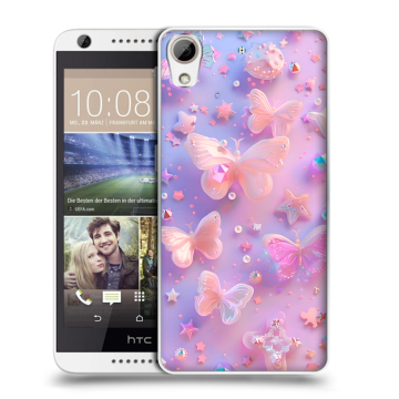 Силиконовый чехол на HTC Desire 626 с принтом Бабочки