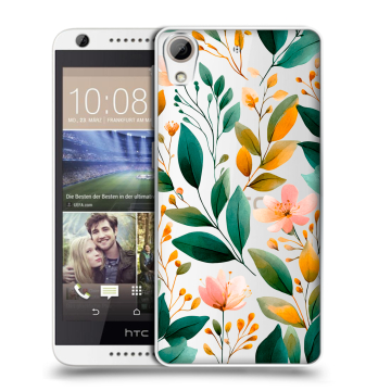 Силиконовый чехол на HTC Desire 626 с принтом Цветы паттерн