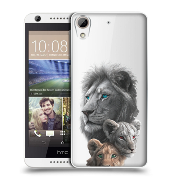 Силиконовый чехол на HTC Desire 626 с принтом Львы