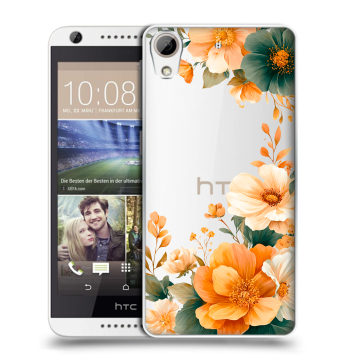 Силиконовый чехол на HTC Desire 626 с принтом Цветы принт