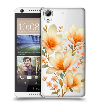 Силиконовый чехол на HTC Desire 626 с принтом Цветы