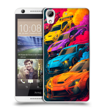 Силиконовый чехол на HTC Desire 626 с принтом Тачки