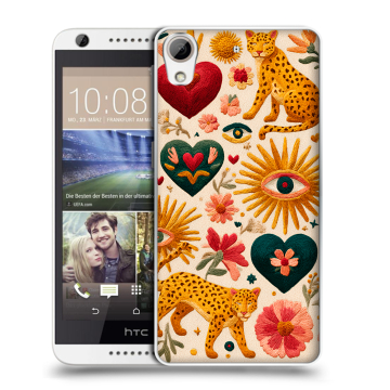 Силиконовый чехол на HTC Desire 626 с принтом Модный принт