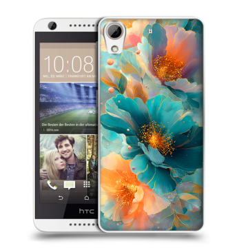 Силиконовый чехол на HTC Desire 626 с принтом Цветы