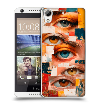Силиконовый чехол на HTC Desire 626 с принтом Модный принт