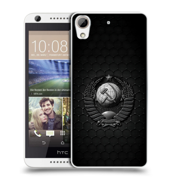 Силиконовый чехол на HTC Desire 626 с принтом Герб Флаг СССР