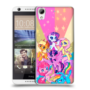 Силиконовый чехол на HTC Desire 626 с принтом My little pony Дружба чудо