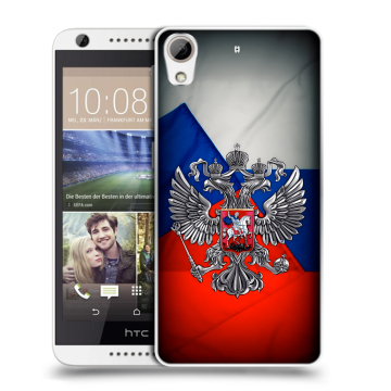 Силиконовый чехол на HTC Desire 626 с принтом Флаг России