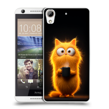 Силиконовый чехол на HTC Desire 626 с принтом Смешной кот