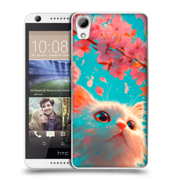 Силиконовый чехол на HTC Desire 626 с принтом Красивый кот
