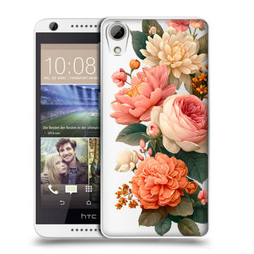 Силиконовый чехол на HTC Desire 626 с принтом цветы