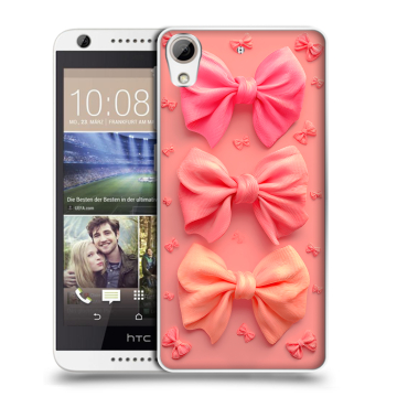 Силиконовый чехол на HTC Desire 626 с принтом Розовые бантики Силиконовый чехол на HTC Desire 626 с принтом Розовые бантики