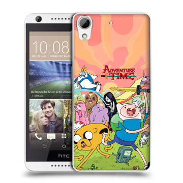 Силиконовый чехол на HTC Desire 626 с принтом Adventure time Время приключений