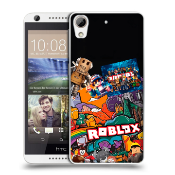 Силиконовый чехол на HTC Desire 626 с принтом Roblox Роблокс
