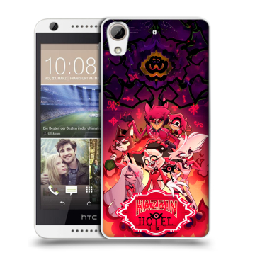 Силиконовый чехол на HTC Desire 626 с принтом Hazbin Hotel Отель Хазбин