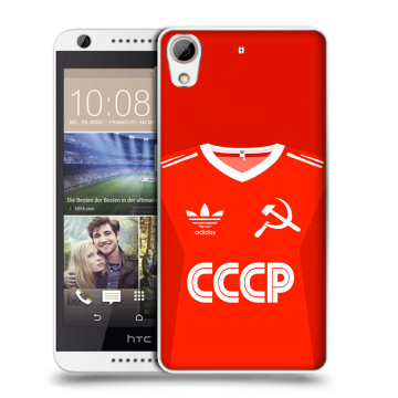 Силиконовый чехол на HTC Desire 626 с принтом Флаг Герб СССР