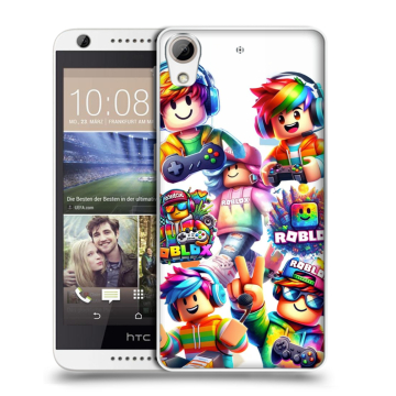 Силиконовый чехол на HTC Desire 626 с принтом Roblox Роблокс