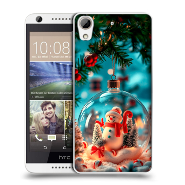 Силиконовый чехол на HTC Desire 626 с принтом Новый год