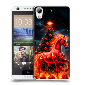 Силиконовый чехол на HTC Desire 626 с принтом Новый год