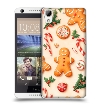 Силиконовый чехол на HTC Desire 626 с принтом Новый год