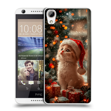 Силиконовый чехол на HTC Desire 626 с принтом Новый год