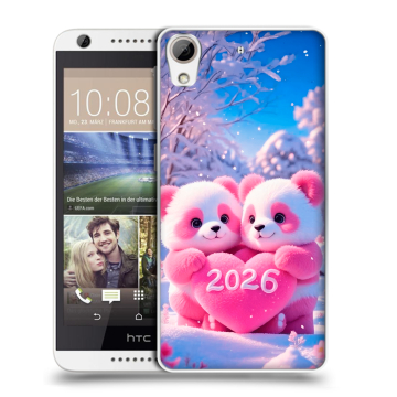 Силиконовый чехол на HTC Desire 626 с принтом Новый год