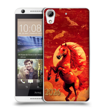 Силиконовый чехол на HTC Desire 626 с принтом Новый год