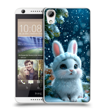 Силиконовый чехол на HTC Desire 626 с принтом Новый год