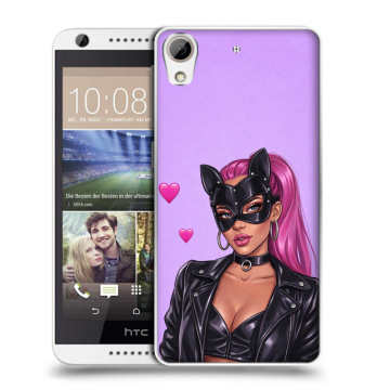 Силиконовый чехол на HTC Desire 626 с принтом женский