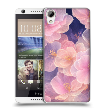 Силиконовый чехол на HTC Desire 626 с принтом женский