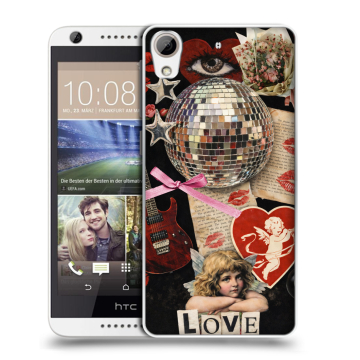 Силиконовый чехол на HTC Desire 626 с принтом для девочек