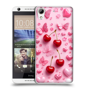 Силиконовый чехол на HTC Desire 626 с принтом для девочек