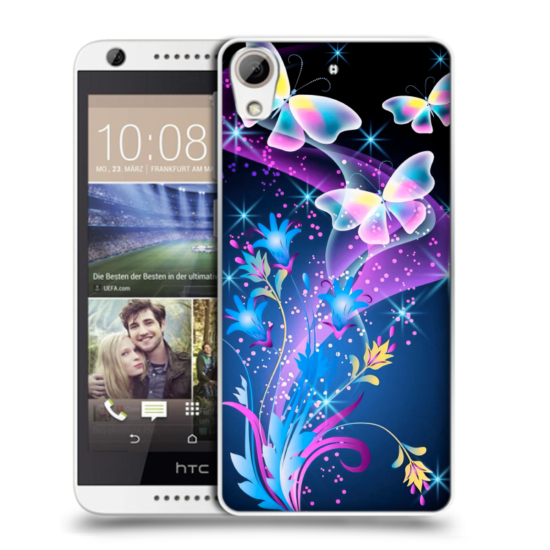 Силиконовый чехол на HTC Desire 626 с принтом Бабочки Силиконовый чехол на HTC Desire 626 с принтом Бабочки