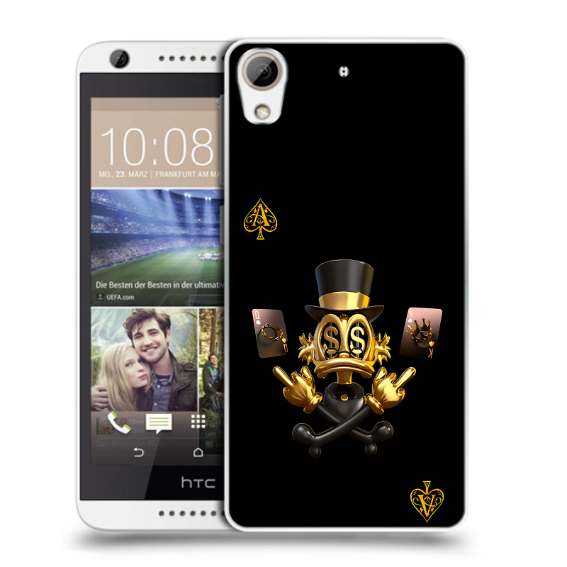 Силиконовый чехол на HTC Desire 626 с принтом Золотой скрудж макдак Силиконовый чехол на HTC Desire 626 с принтом Золотой скрудж макдак