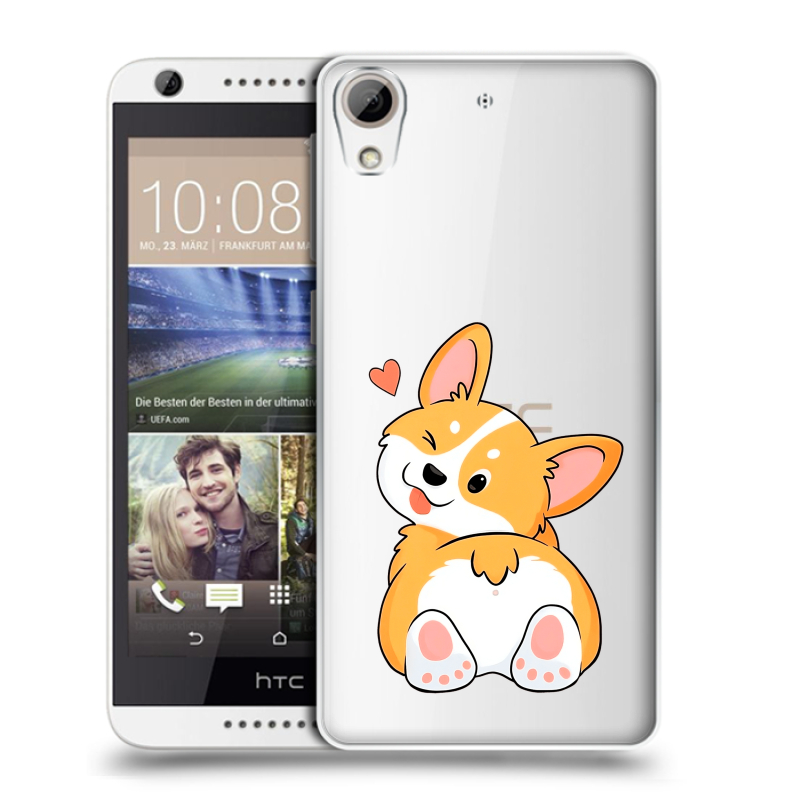 Силиконовый чехол на HTC Desire 626 с принтом Корги Силиконовый чехол на HTC Desire 626 с принтом Корги