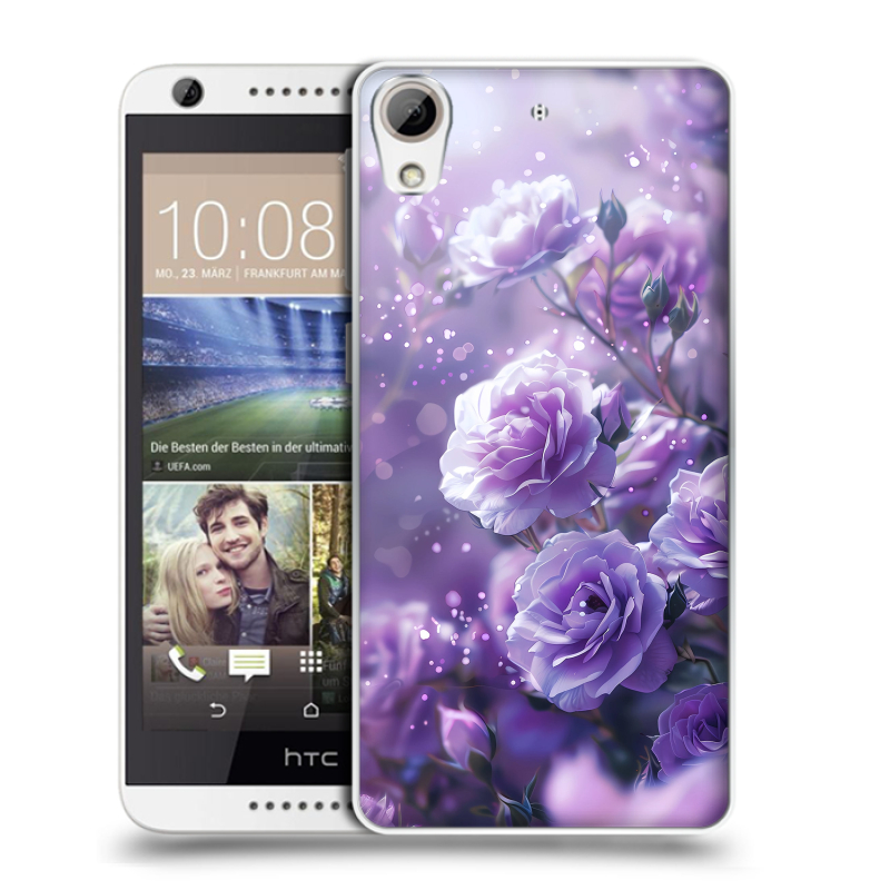 Силиконовый чехол на HTC Desire 626 с принтом Розы цветы Силиконовый чехол на HTC Desire 626 с принтом Розы цветы