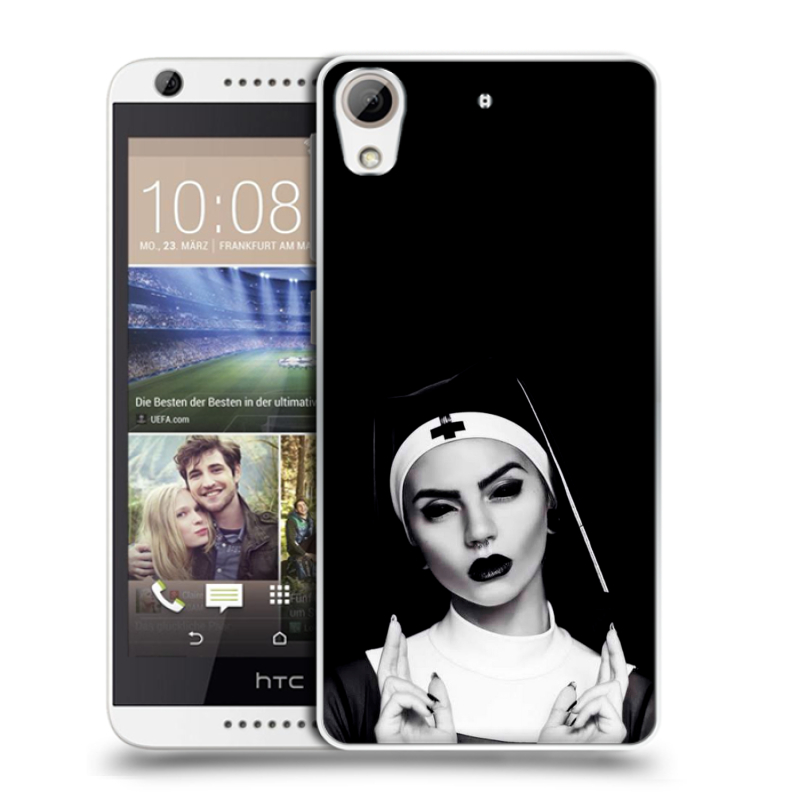 Силиконовый чехол на HTC Desire 626 с принтом монашка Силиконовый чехол на HTC Desire 626 с принтом монашка