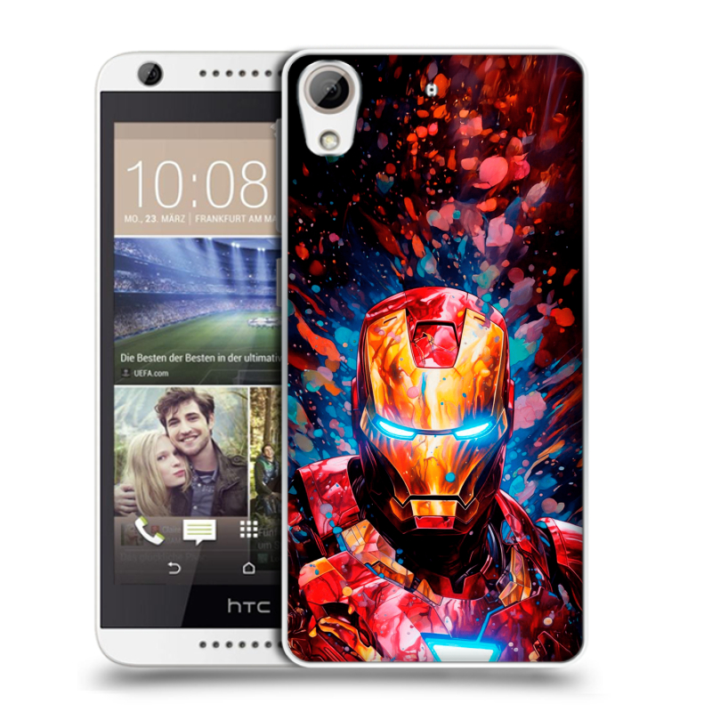 Силиконовый чехол на HTC Desire 626 с принтом Железный человек Ironman Силиконовый чехол на HTC Desire 626 с принтом Железный человек Ironman