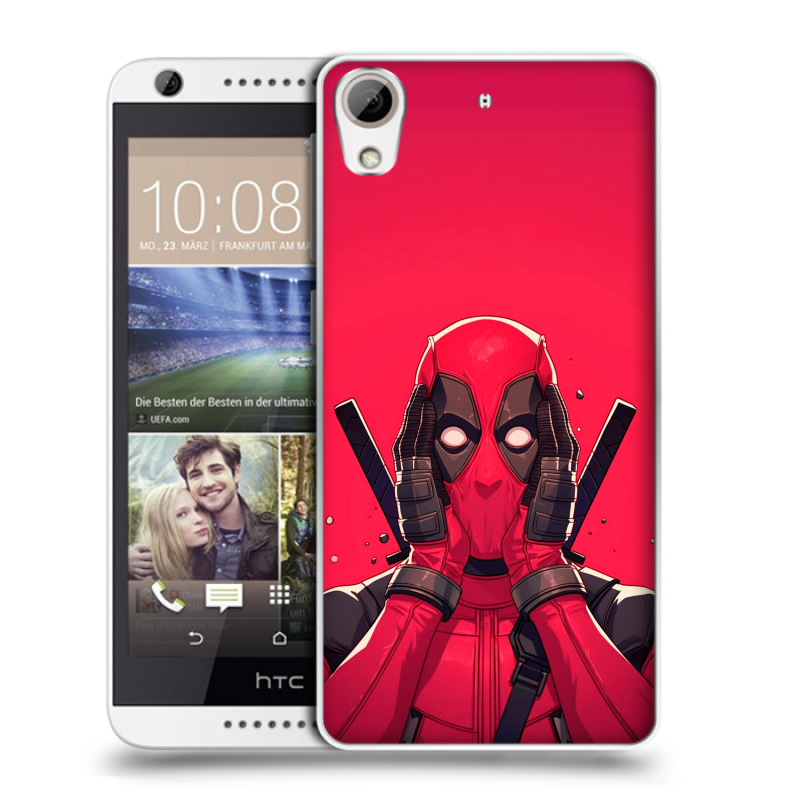 Силиконовый чехол на HTC Desire 626 с принтом Дедпул Deadpool Силиконовый чехол на HTC Desire 626 с принтом Дедпул Deadpool
