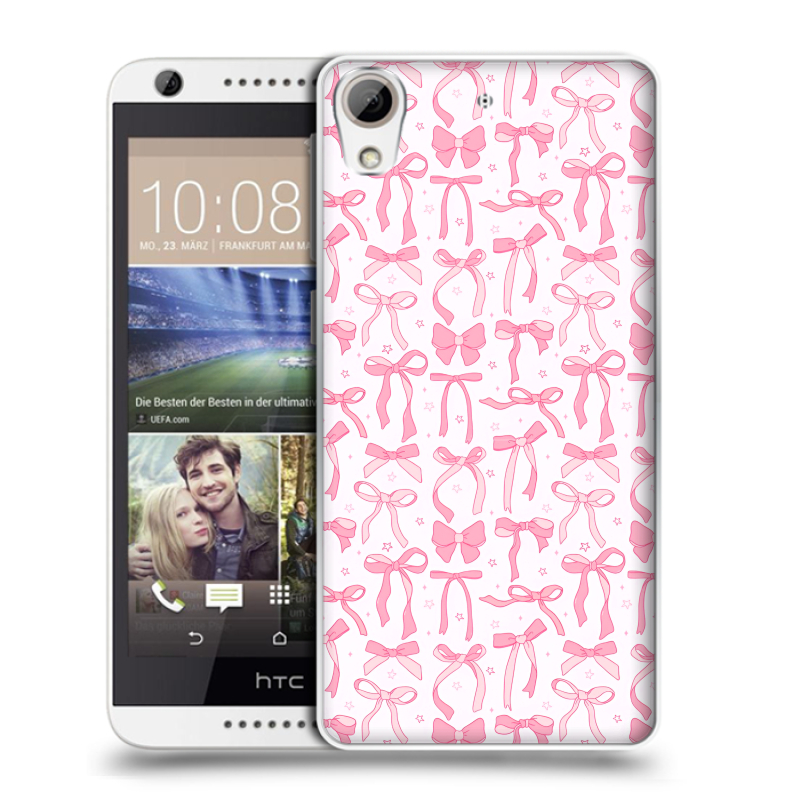 Силиконовый чехол на HTC Desire 626 с принтом Розовые бантики Силиконовый чехол на HTC Desire 626 с принтом Розовые бантики