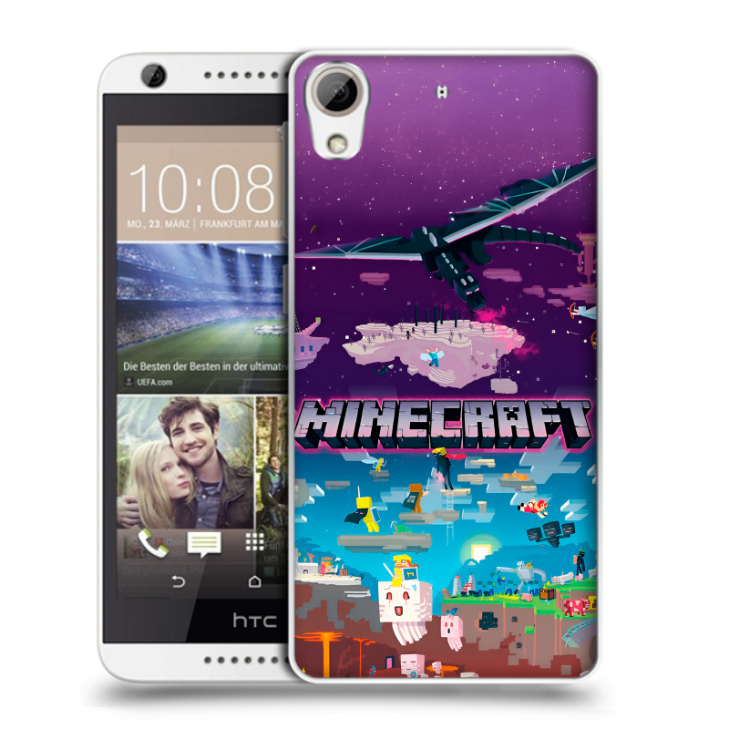 Силиконовый чехол на HTC Desire 626 с принтом Майнкрафт Minecraft Силиконовый чехол на HTC Desire 626 с принтом Майнкрафт Minecraft